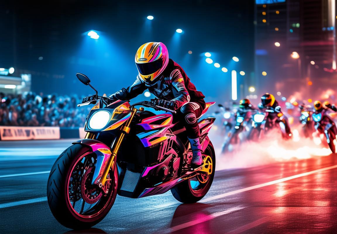 疯狂特技摩托解谜赛：挑战黑暗中的速度激情体验