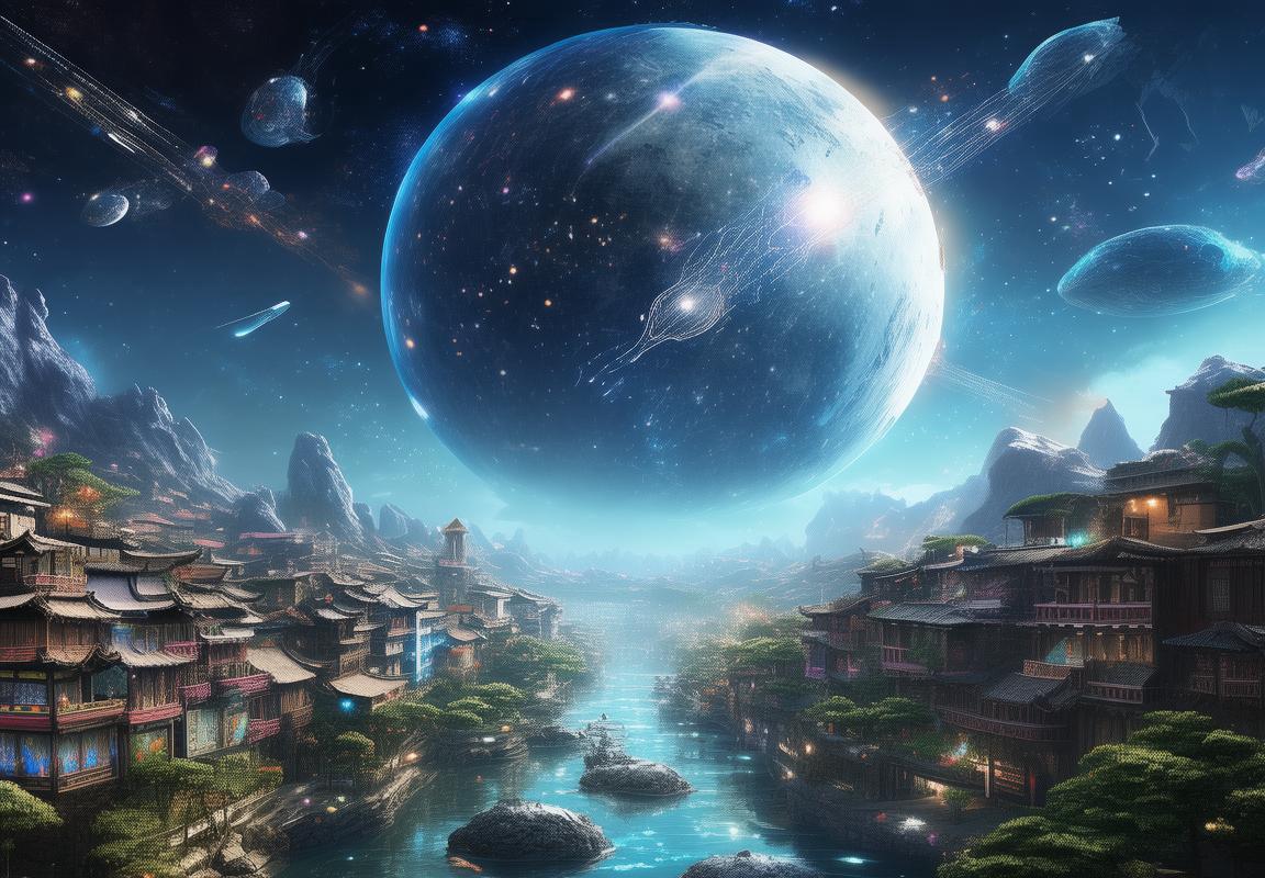 星际探险：戴森球计划与江南诗意，数码宝贝奇幻之旅