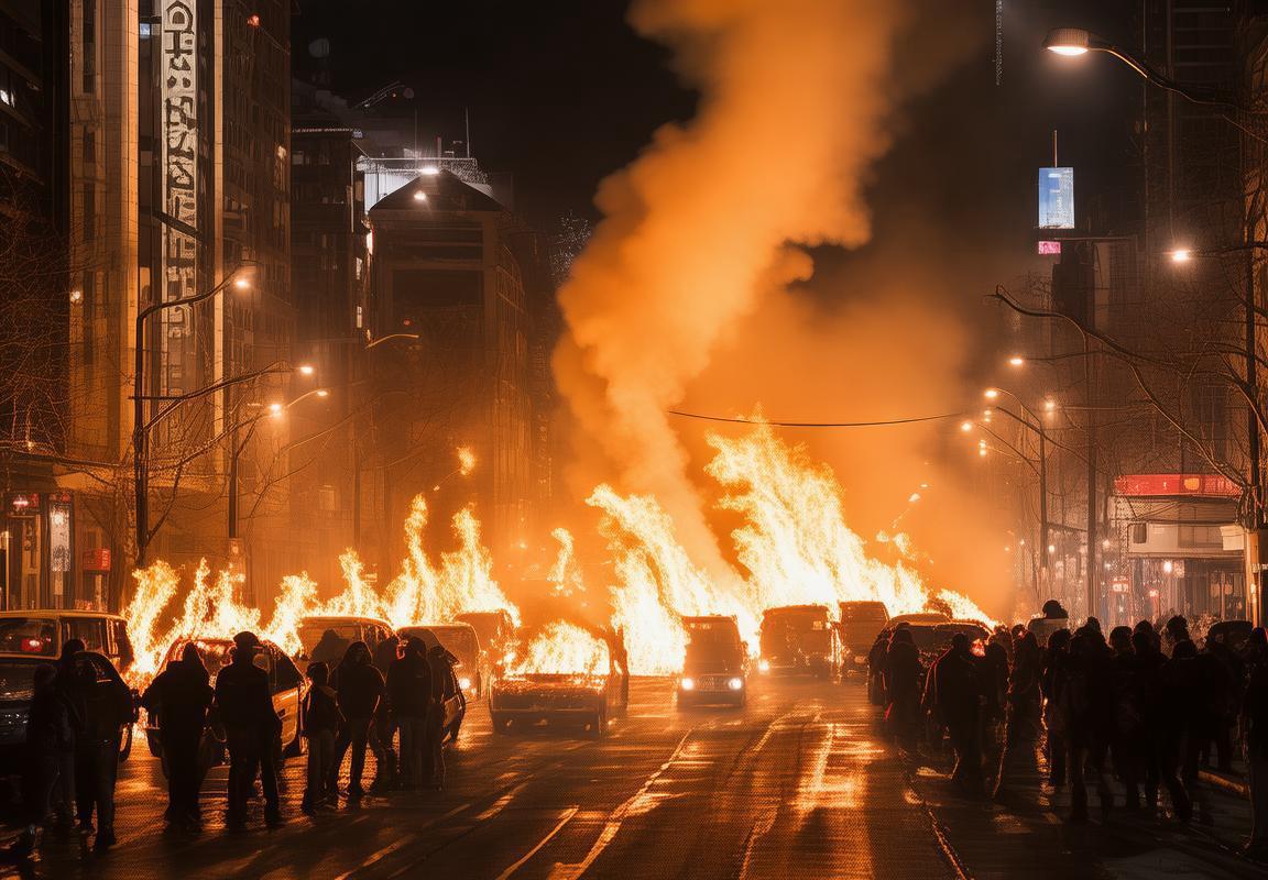 跨年夜千辆车遭纵火，街头狂欢再现戏剧性一幕