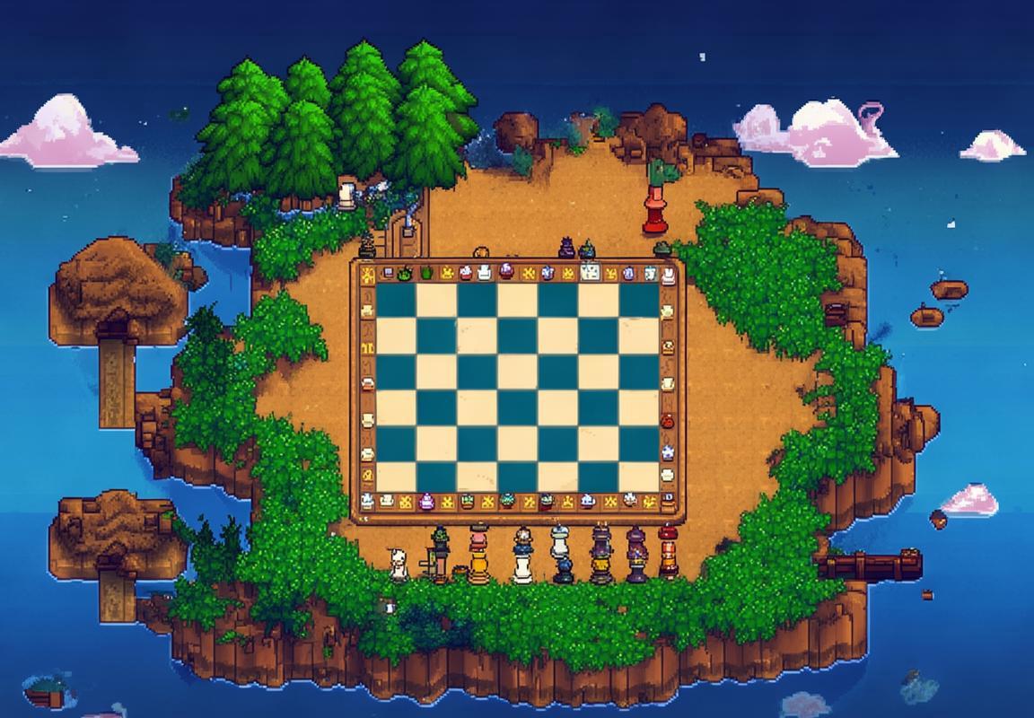 星露谷物语荒岛象棋博弈：求生者的智慧之光