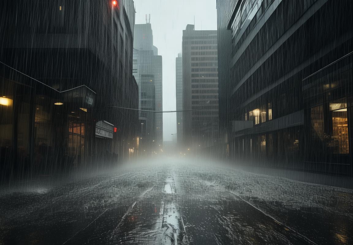 夏日暴雨中的枪林弹雨：城市淹没与生命坚韧的较量