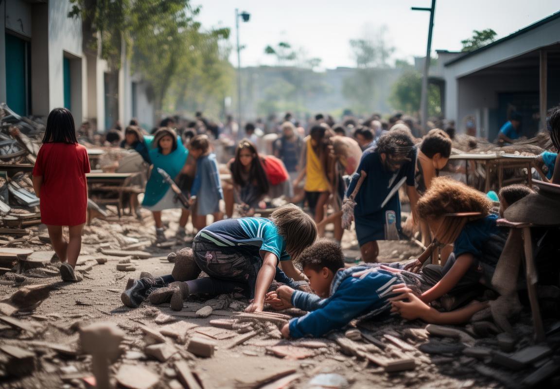 地震中携手护骨折同学撤离，挑战与团结：我们一起见证校园重建