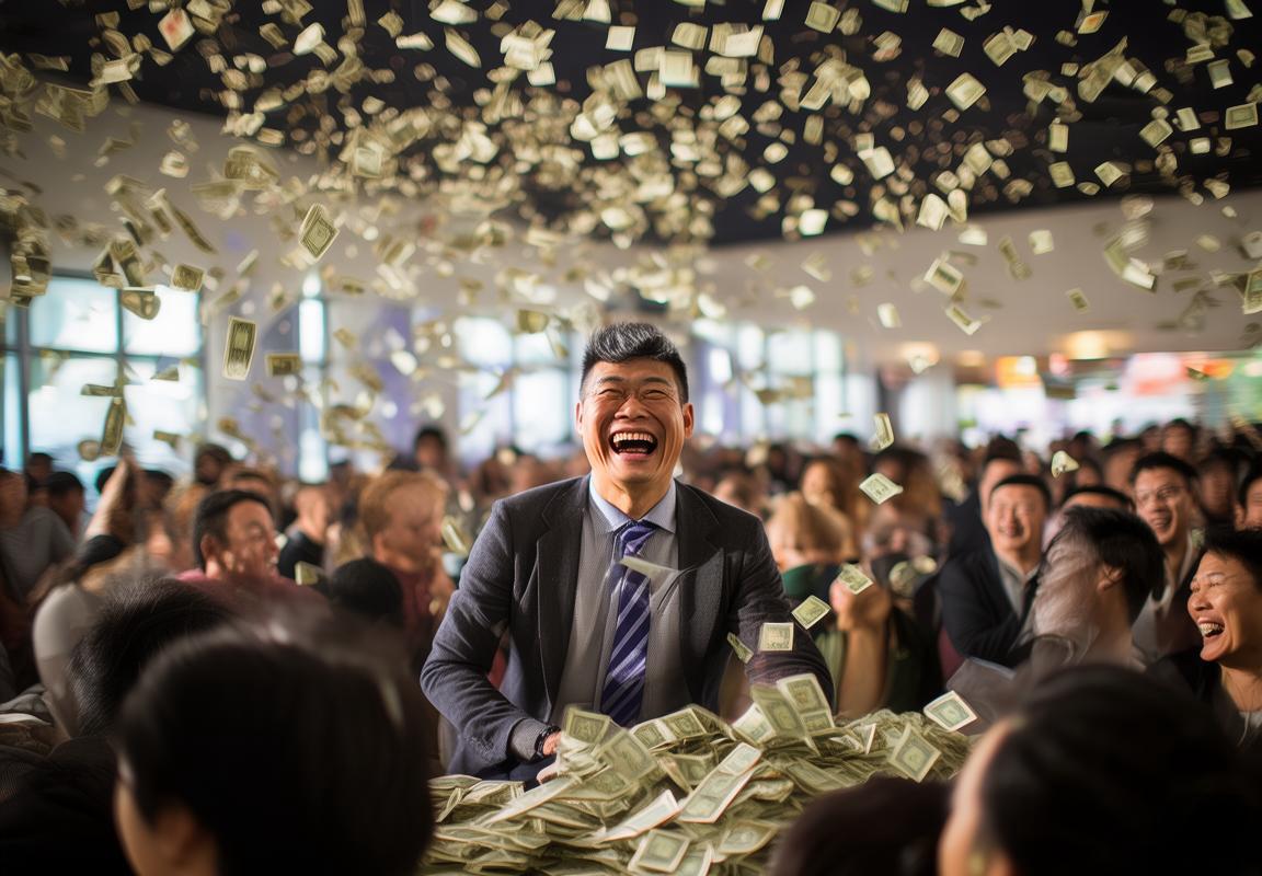 张雪峰年会现场撒现金惊喜，欢乐现金雨引员工欢笑