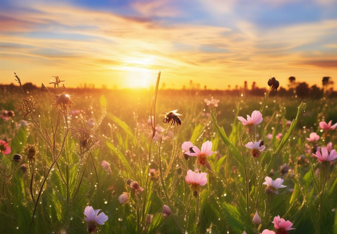 小蜜蜂采蜜：花海中的甜蜜英雄
