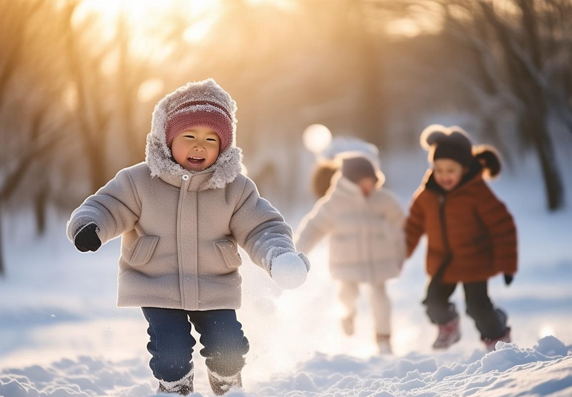 冬日暖阳下开心扔雪球，我们一起重温惊喜时光