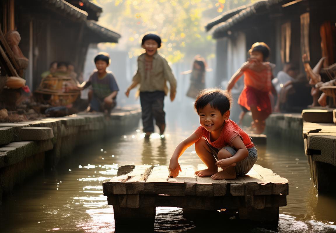 江南水乡麻将声：诗意盎然百景图，重温童年快乐时光