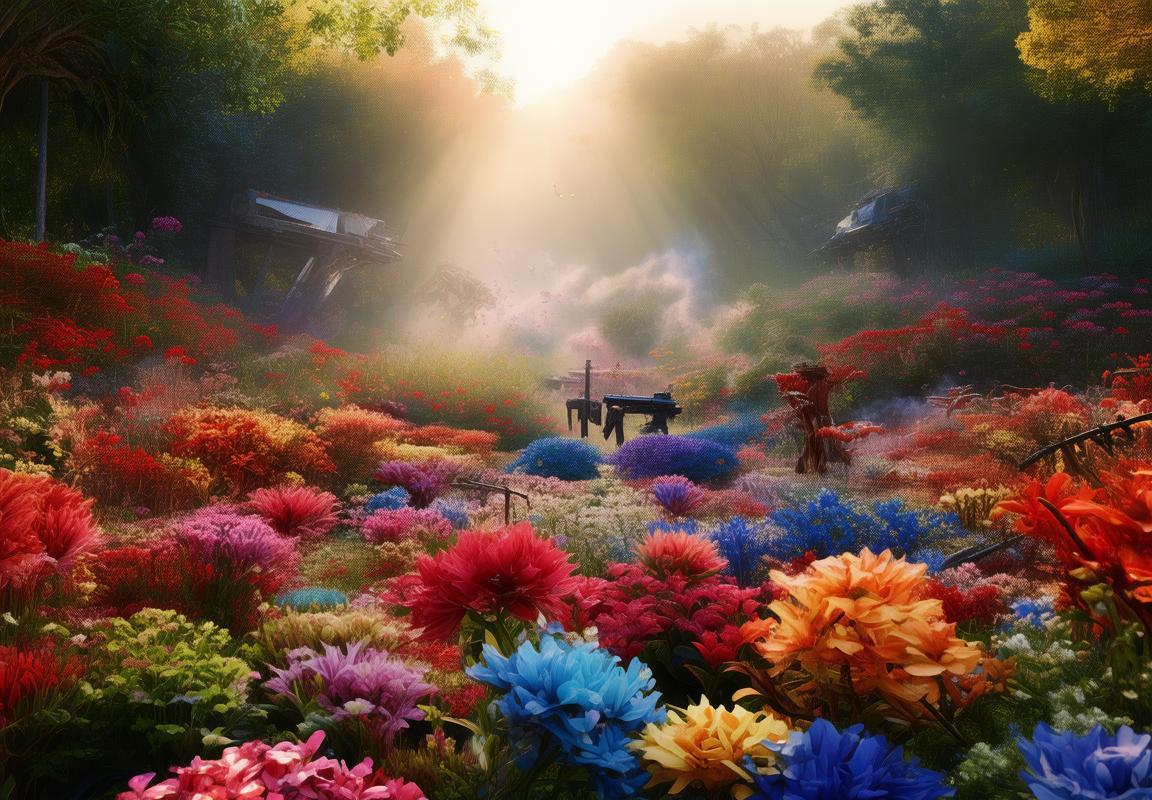 梦幻花园枪林弹雨：色彩交融奇幻之旅