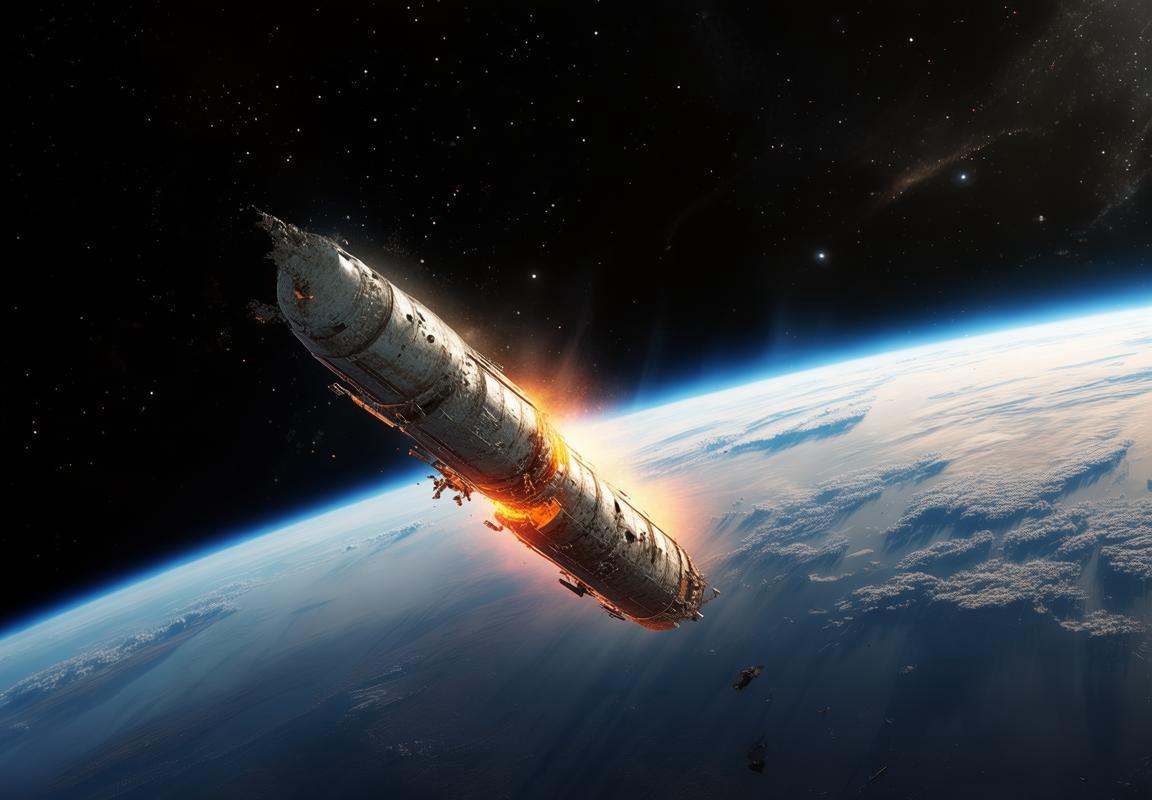 半吨重太空垃圾坠落地球：揭秘太空垃圾的奇幻旅程