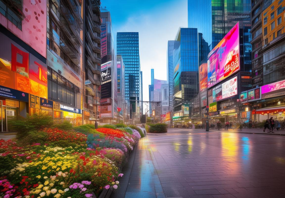 彩色城市街头：梦想与惊喜的彩色星球