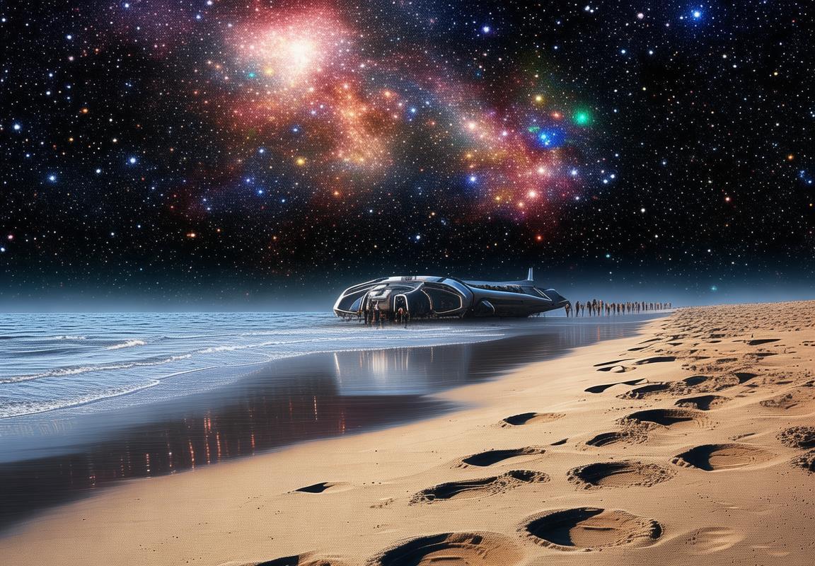 星际之旅：太空沙滩探訪，体验星星下的星空沙滩