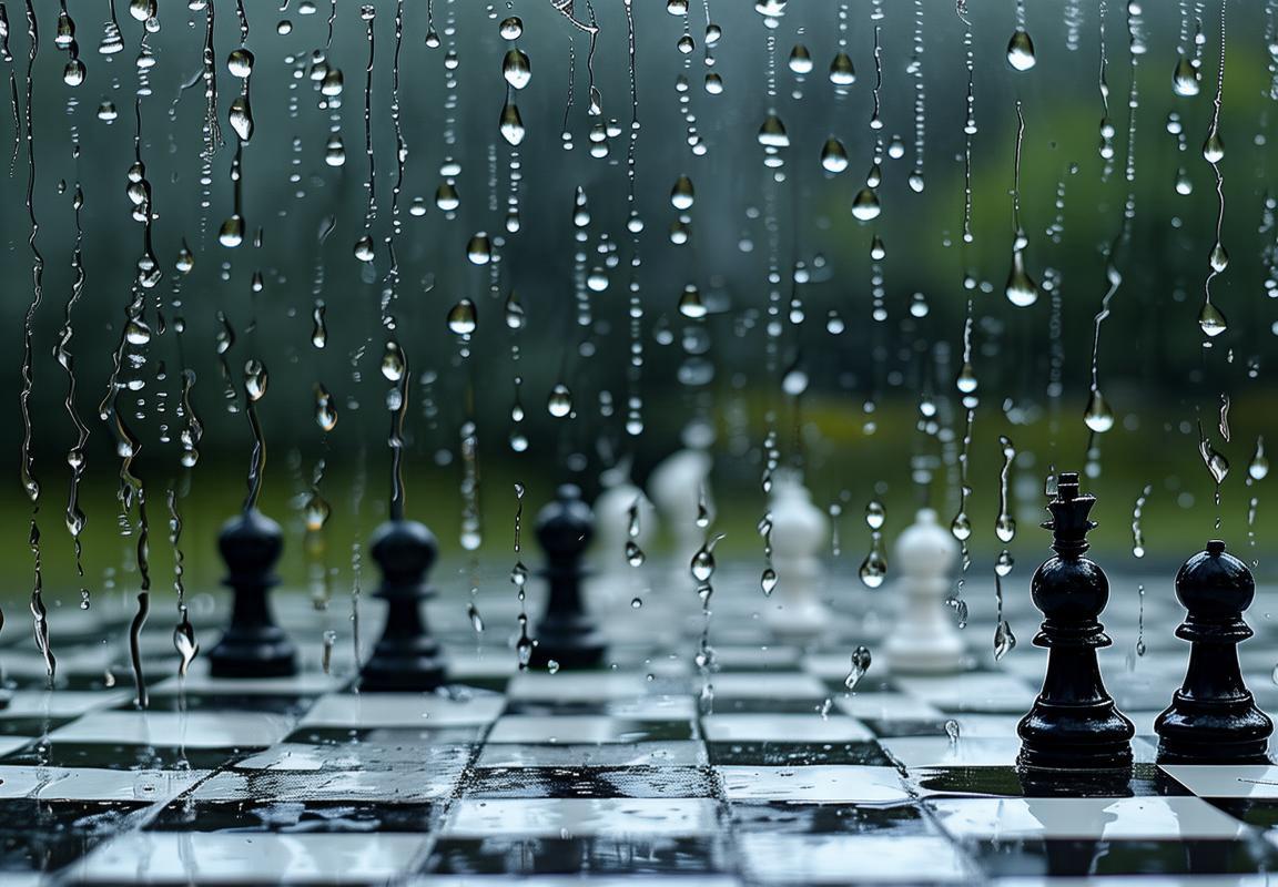 暴雨纵横棋盘，创意无限雨中棋局